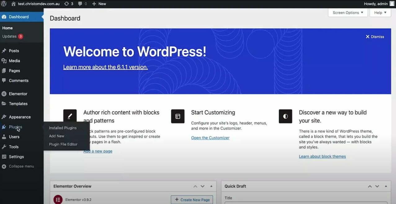 Add Elementor to WordPress Tutorial | Christom